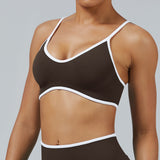 Contrast Trim 3D Compression Sports Bra