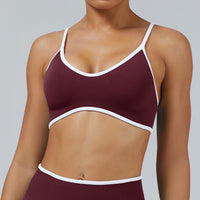 Contrast Trim 3D Compression Sports Bra