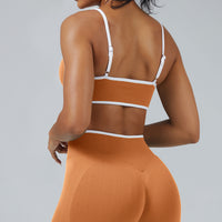 Contrast Trim 3D Compression Sports Bra