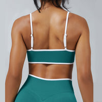 Contrast Trim 3D Compression Sports Bra