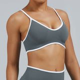Contrast Trim 3D Compression Sports Bra