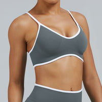 Contrast Trim 3D Compression Sports Bra