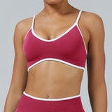 Contrast Trim 3D Compression Sports Bra