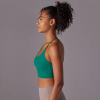Cross-Back Strappy Sports Bra