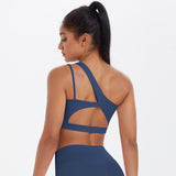 One-Shoulder Back-Cut Sports Bra