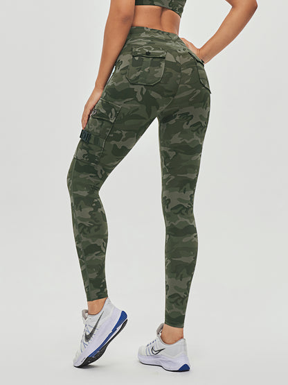 Women's Cargo Style Fitness Pockets Leggings - Camo