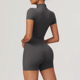 Long Sleeve Zipper Jumpsuit