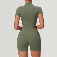 Long Sleeve Zipper Jumpsuit