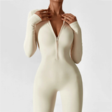 Fleece-Lined Long-Sleeve Jumpsuit