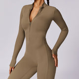 Fleece-Lined Long-Sleeve Jumpsuit