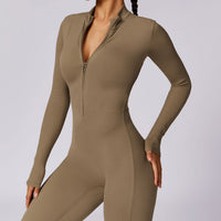 Fleece-Lined Long-Sleeve Jumpsuit