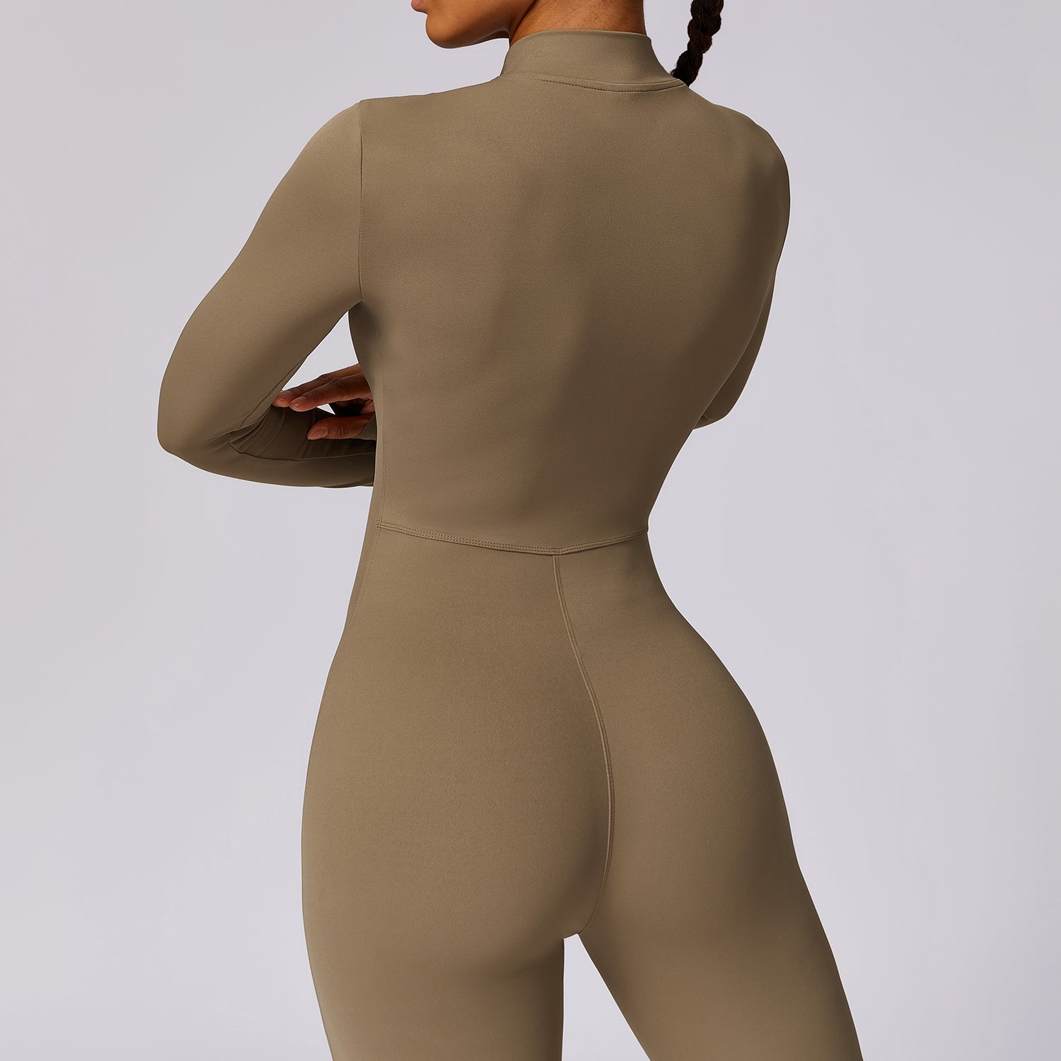 Fleece-Lined Long-Sleeve Jumpsuit