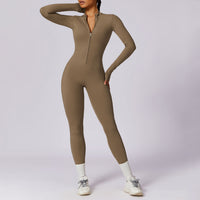 Fleece-Lined Long-Sleeve Jumpsuit