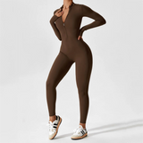 Fleece-Lined Long-Sleeve Jumpsuit