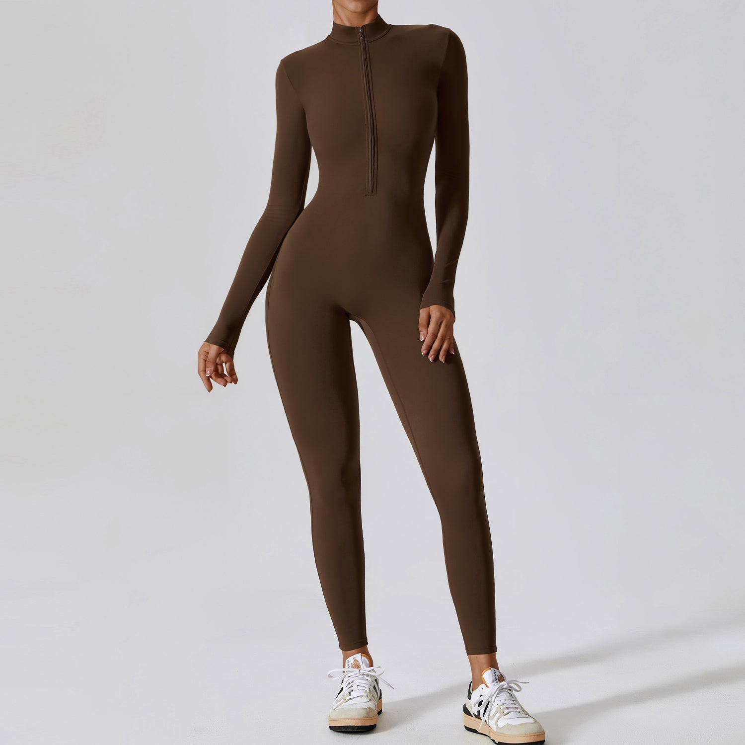 Fleece-Lined Long-Sleeve Jumpsuit