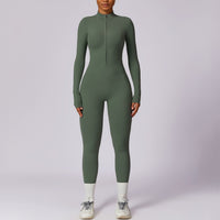 Fleece-Lined Long-Sleeve Jumpsuit
