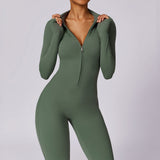 Fleece-Lined Long-Sleeve Jumpsuit