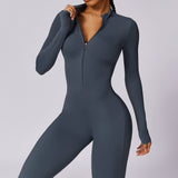 Fleece-Lined Long-Sleeve Jumpsuit