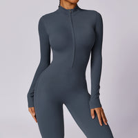 Fleece-Lined Long-Sleeve Jumpsuit
