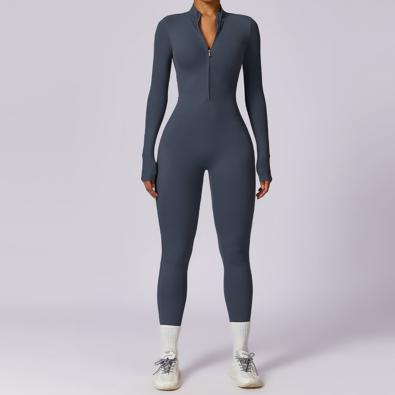 Fleece-Lined Long-Sleeve Jumpsuit