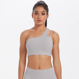 One-Shoulder Back-Cut Sports Bra