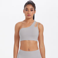 One-Shoulder Back-Cut Sports Bra
