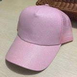 Sequin Back-Open Ponytail Baseball Cap