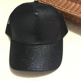 Sequin Back-Open Ponytail Baseball Cap
