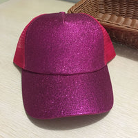 Sequin Back-Open Ponytail Baseball Cap