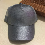 Sequin Back-Open Ponytail Baseball Cap