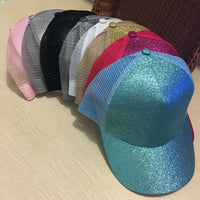 Sequin Back-Open Ponytail Baseball Cap