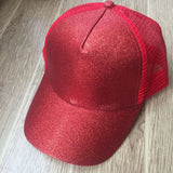 Sequin Back-Open Ponytail Baseball Cap