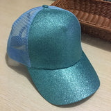 Sequin Back-Open Ponytail Baseball Cap
