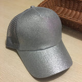 Sequin Back-Open Ponytail Baseball Cap