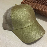 Sequin Back-Open Ponytail Baseball Cap