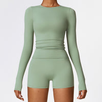 Ultra-Stretch Cropped Long Sleeve Active Top