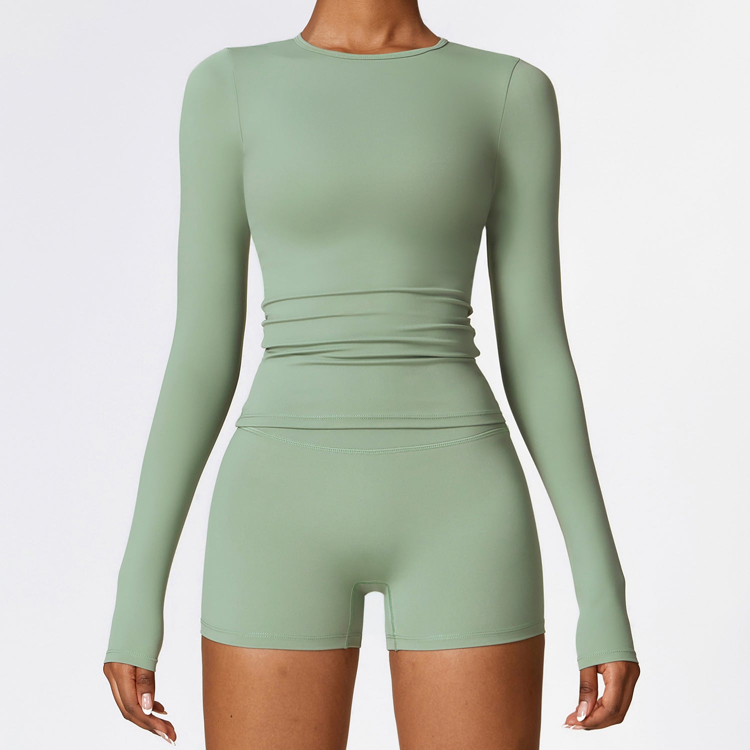 Ultra-Stretch Cropped Long Sleeve Active Top