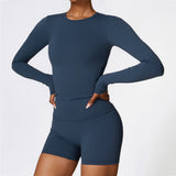 Ultra-Stretch Cropped Long Sleeve Active Top