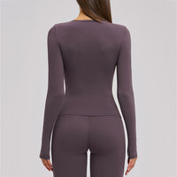 Ultra-Stretch Cropped Long Sleeve Active Top