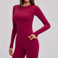 Ultra-Stretch Cropped Long Sleeve Active Top