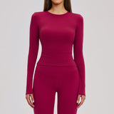 Ultra-Stretch Cropped Long Sleeve Active Top