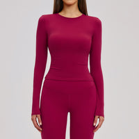 Ultra-Stretch Cropped Long Sleeve Active Top