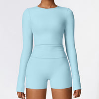 Ultra-Stretch Cropped Long Sleeve Active Top