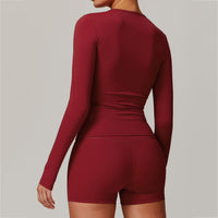 Ultra-Stretch Cropped Long Sleeve Active Top