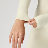 Fleece-Lined Long-Sleeve Jumpsuit