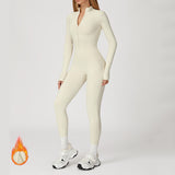 Fleece-Lined Long-Sleeve Jumpsuit