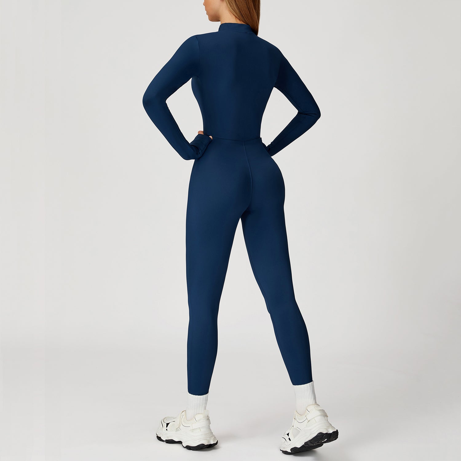 Fleece-Lined Long-Sleeve Jumpsuit