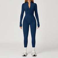 Fleece-Lined Long-Sleeve Jumpsuit
