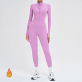 Fleece-Lined Long-Sleeve Jumpsuit