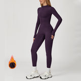 Fleece-Lined Long-Sleeve Jumpsuit